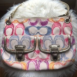 Authentic colorful Coach bag!